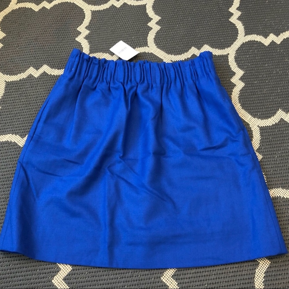 J Crew paperbag top sidewalk skirt blue size 4